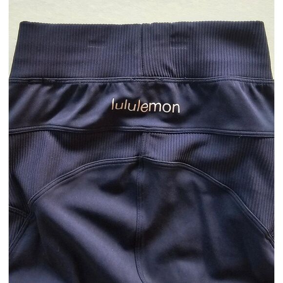 Lululemon ivivva Girls Leggings | Navy Ankle Style | Like New - Picture 3 of 10
